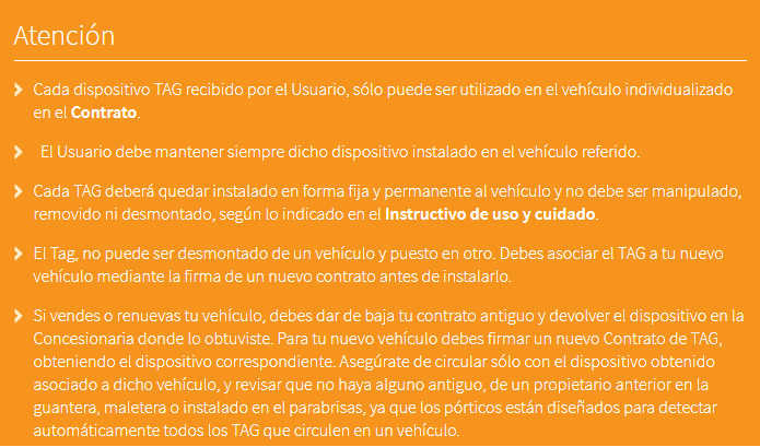 Entregar o devolver un TAG ante la compra de un auto usado Devolver el TAG